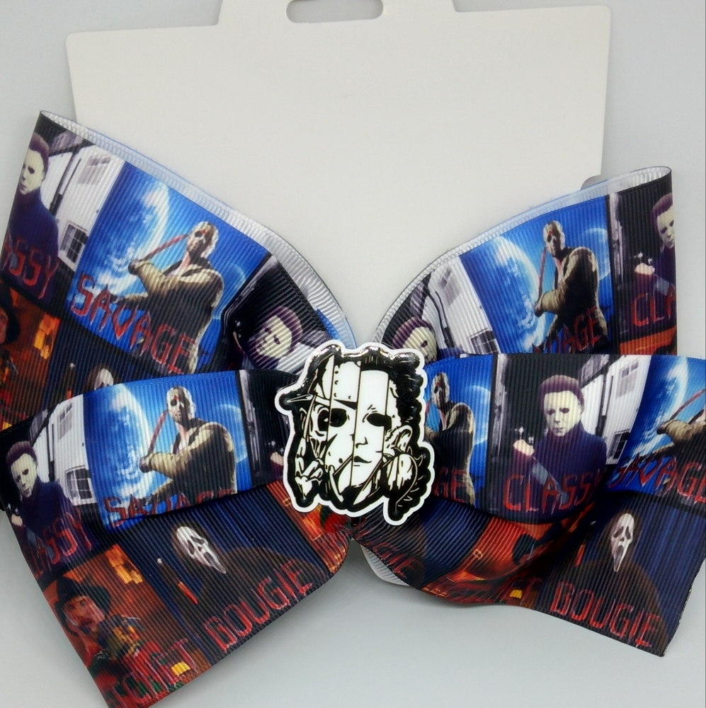 Horror hair bow